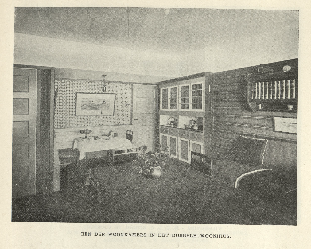 Historische voorkamer van Parkweg 7 uit 1923, ontworpen door Herman van der Kloot Meijburg