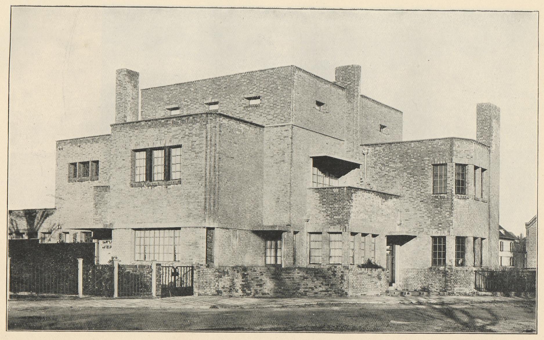 Historische afbeelding uit 1924 van de Parkweg 7-9